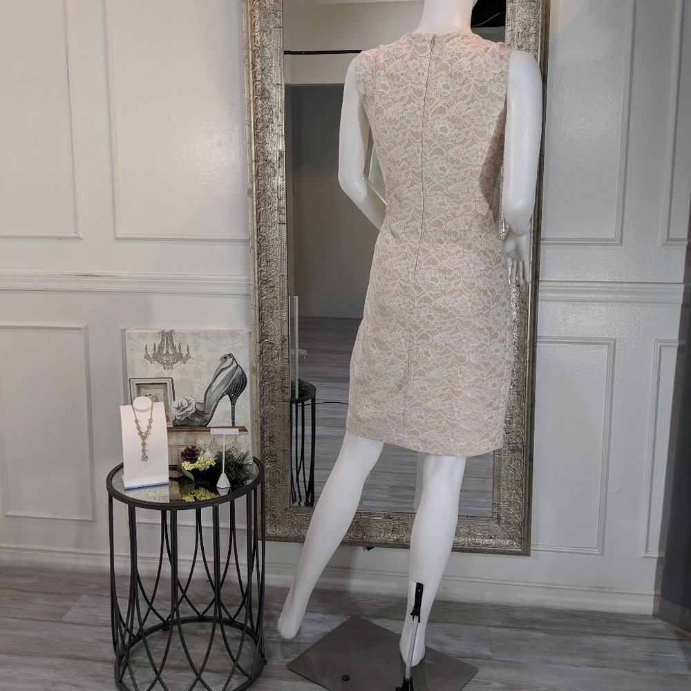 Cream Ivory Formal Cocktail Dress - Picture 2 of 2
